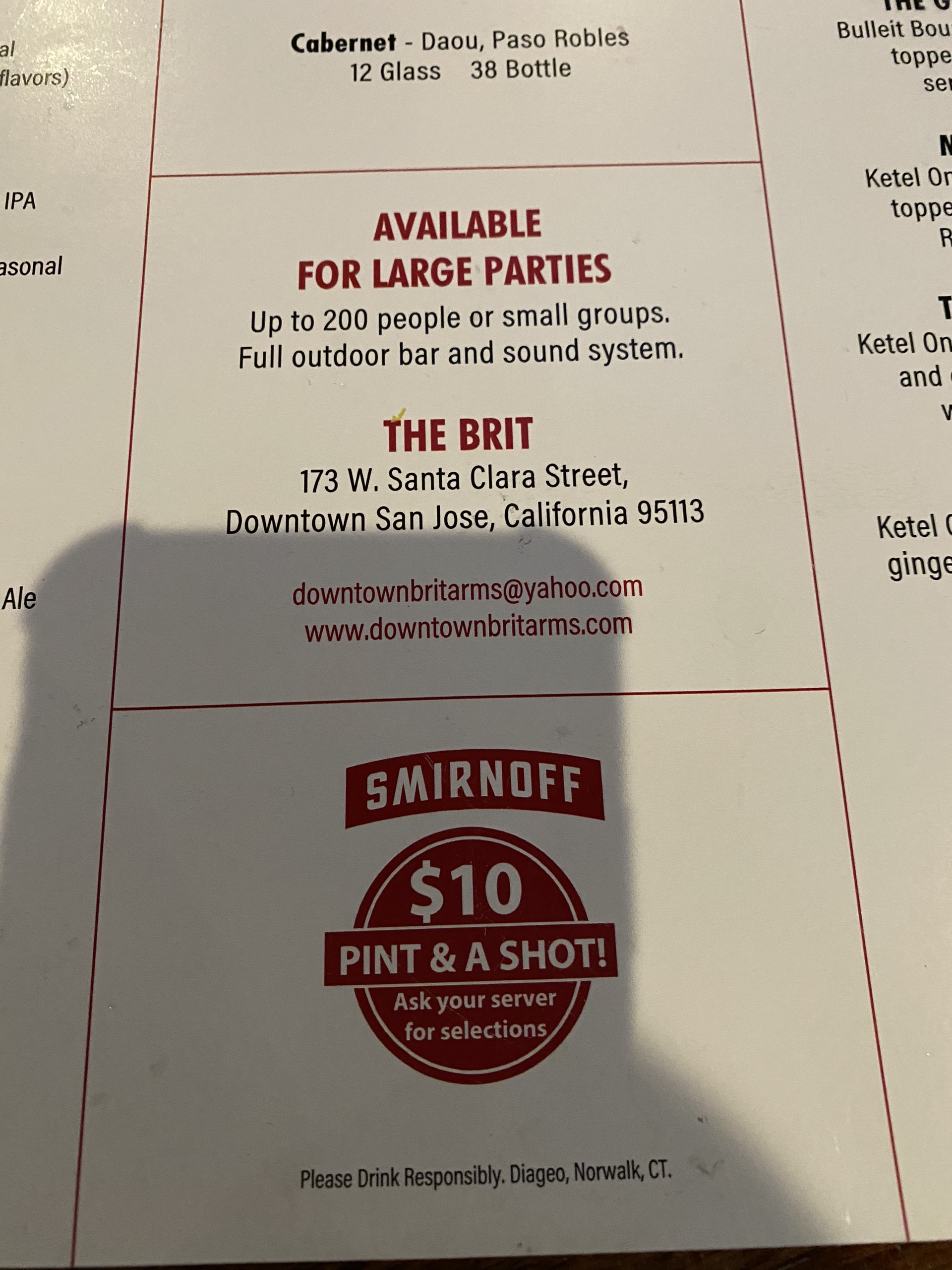 硅谷美食-Britannia Arms Downtown