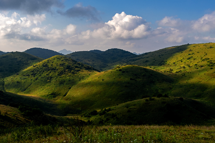 早赏油画,晚沐神光---岚皋县神田草原
