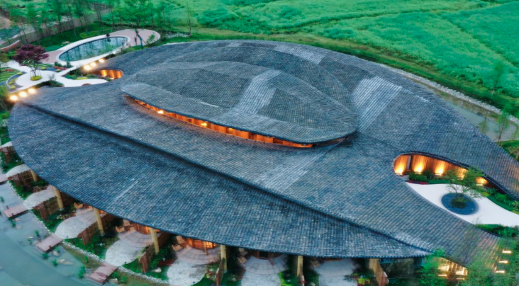 大邑千里走单骑大地之眼酒店住特色金木水火土五行客房1间1晚2大1小