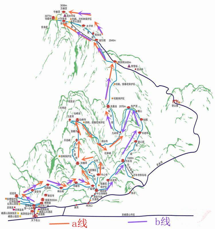 成都峨眉山五天游