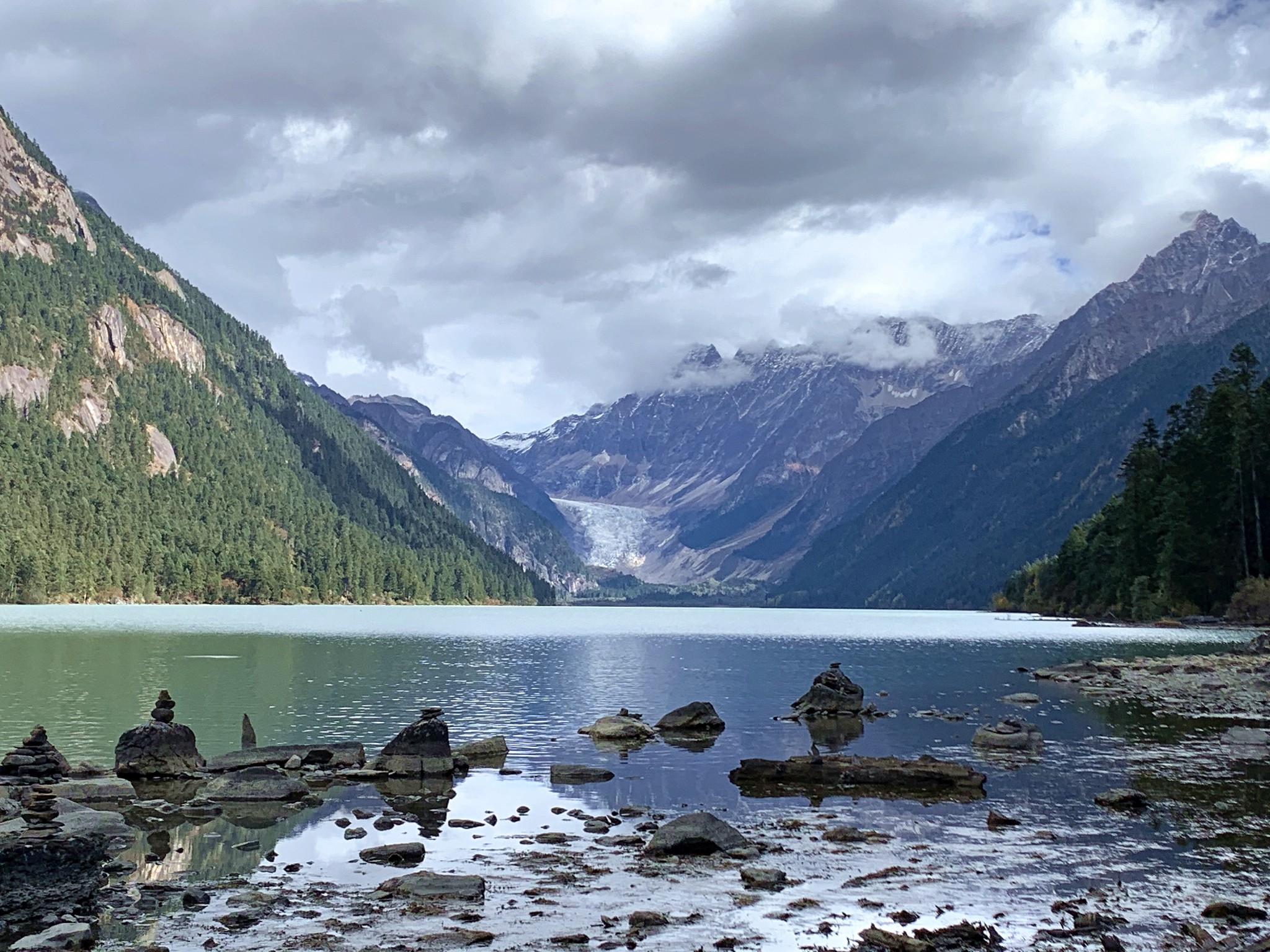 深山之措密林之措徒步草甸轉經筒觀景臺前往新措扎西島錯宗寺巴松措