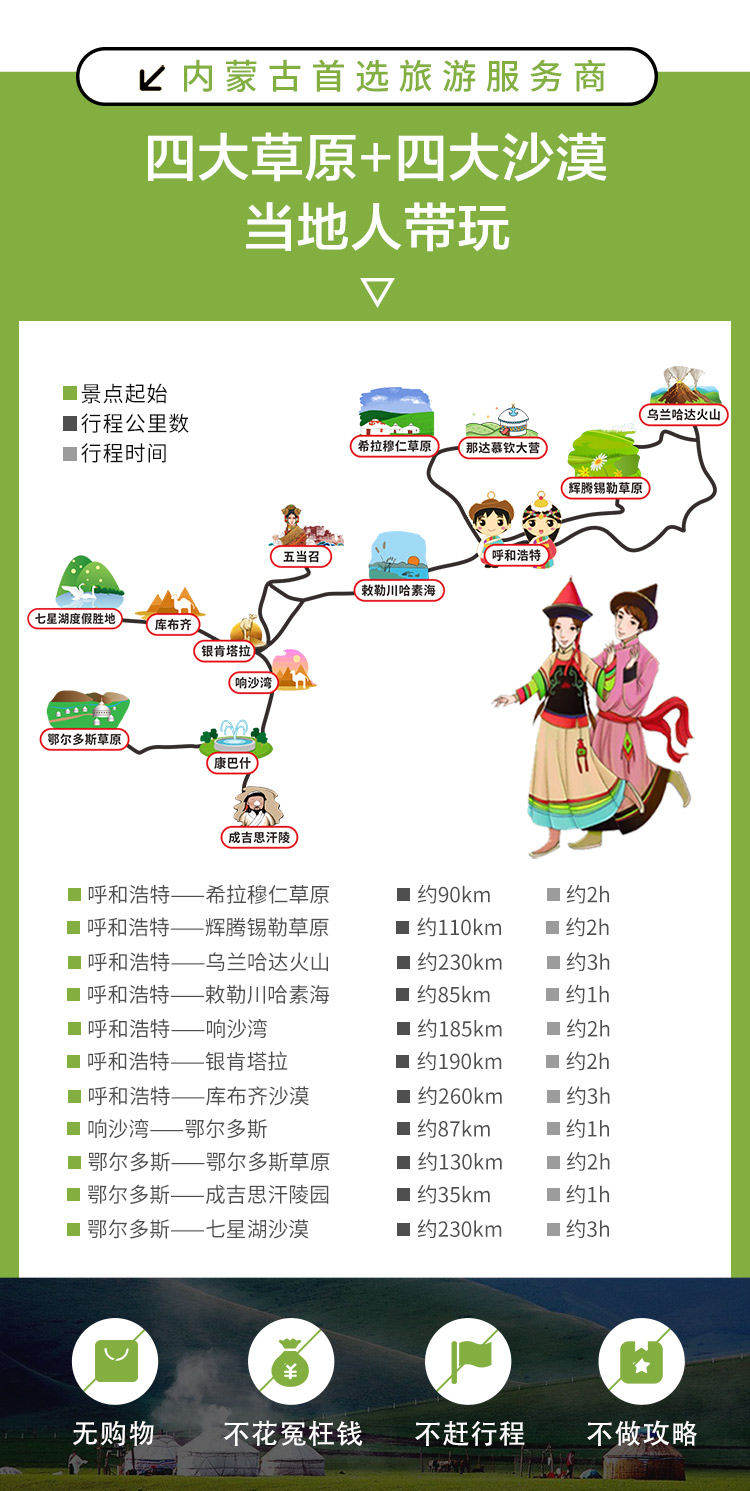 乌兰哈达火山地质公园 黄花沟/辉腾锡勒草原纯玩一日游(2-6人精品团