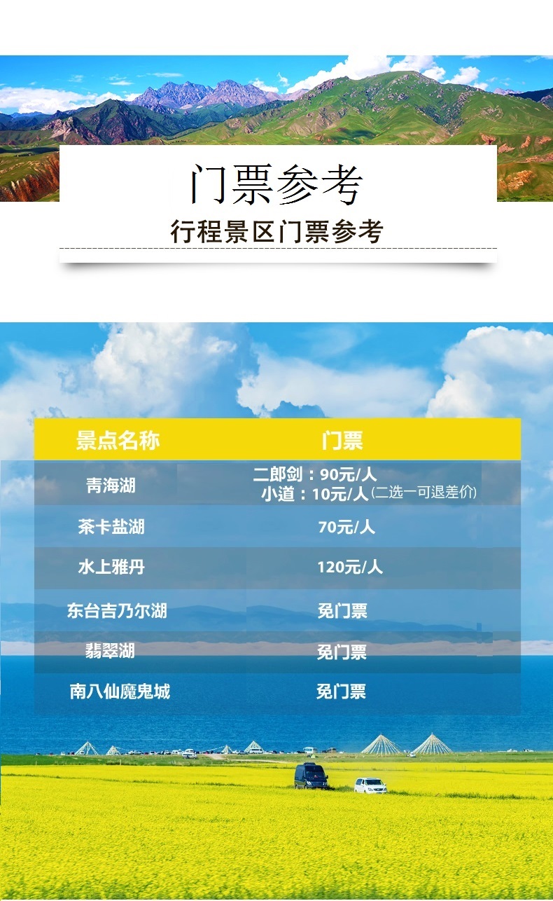 包车4日游纯玩精品线路青海湖茶卡盐湖翡翠湖东台吉乃尔湖水上雅丹