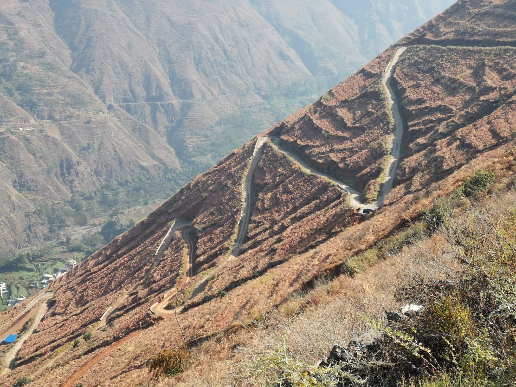 摩托日记(4)乌蒙山骑行(第二天 禄劝雪山乡—挂壁公路—落雪—昆明)