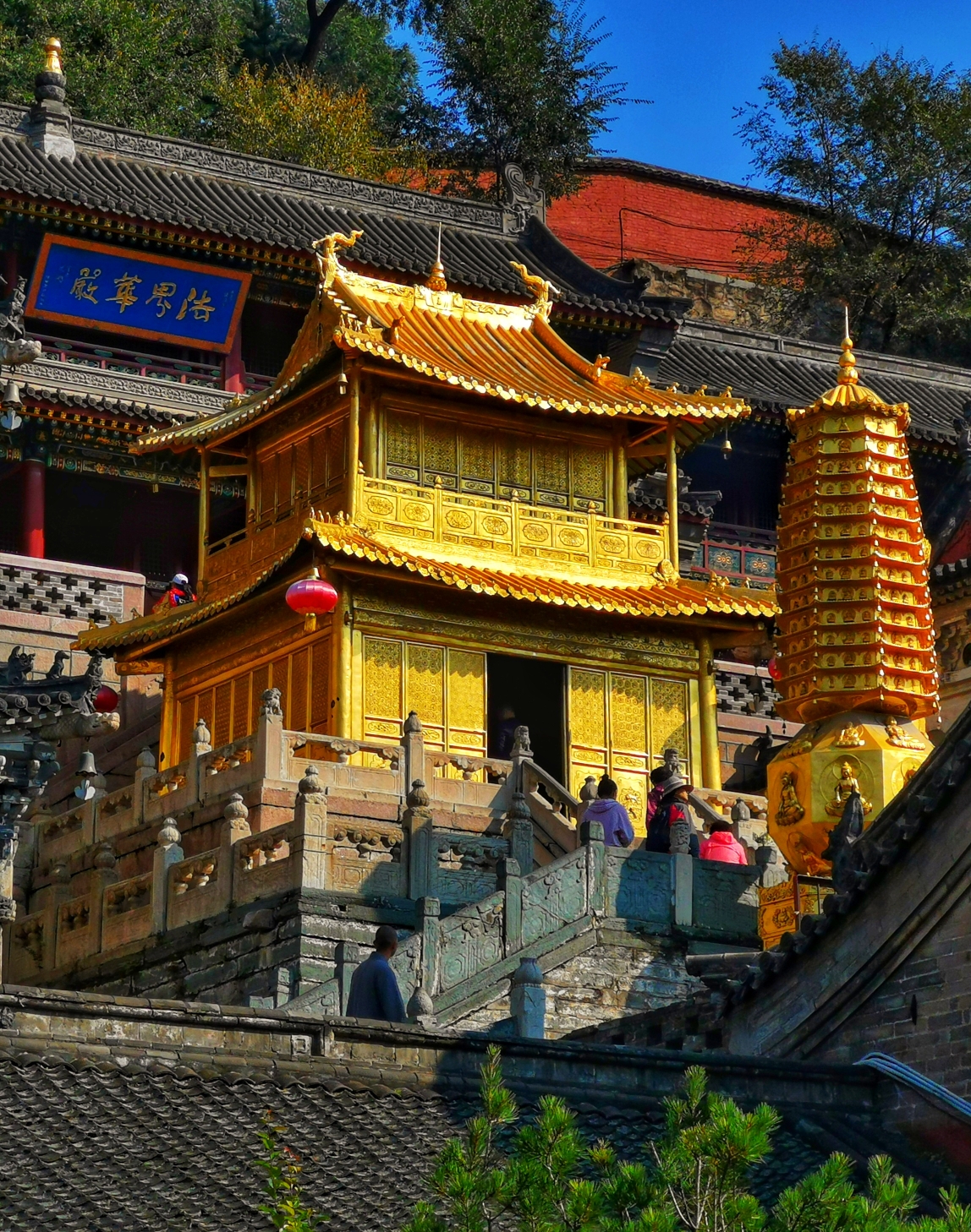 三晉行五臺山五爺廟塔院寺顯通寺