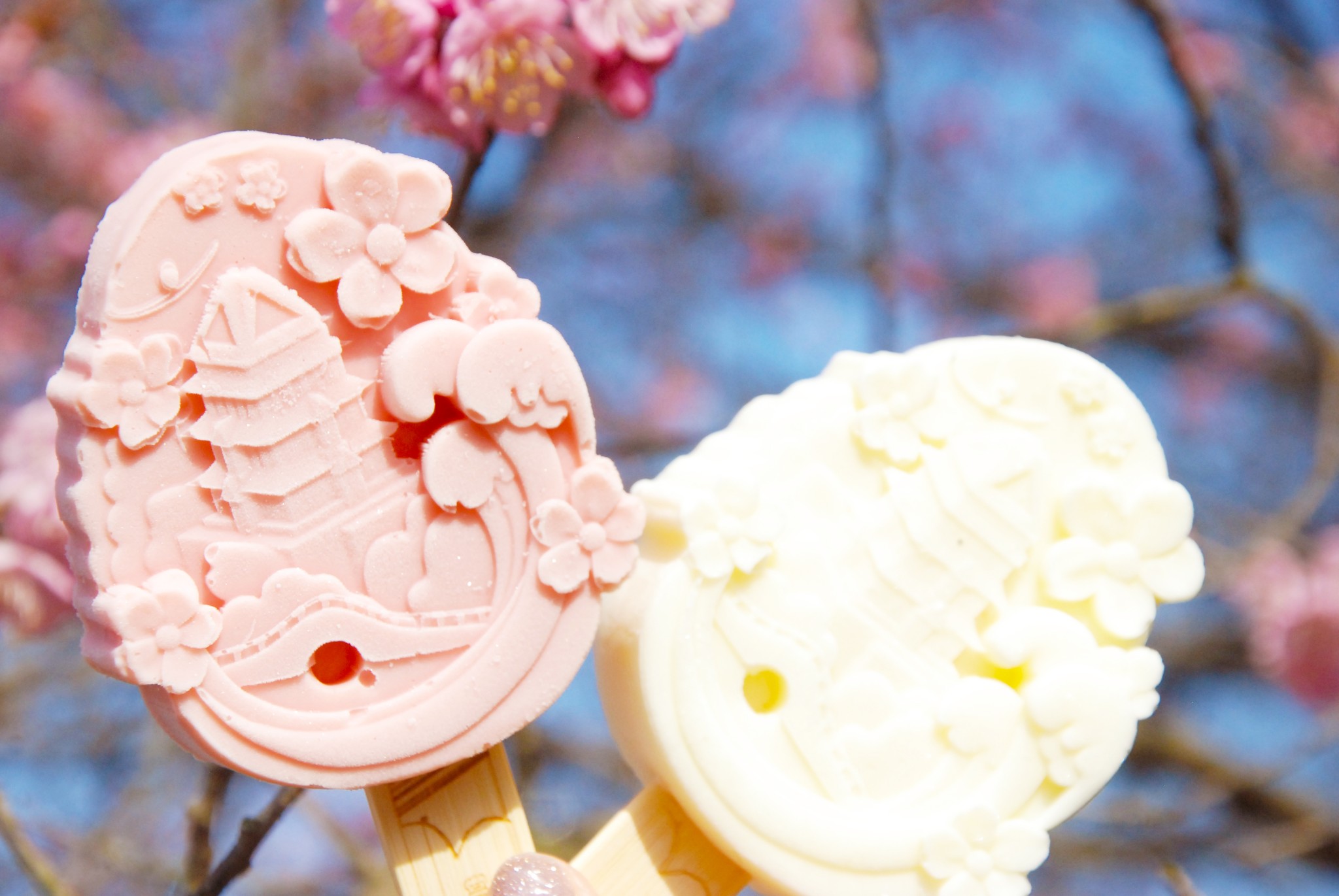 都被鼋头渚中一根高颜值雪糕刷屏了,这就是春季限定美味樱花雪糕哦!