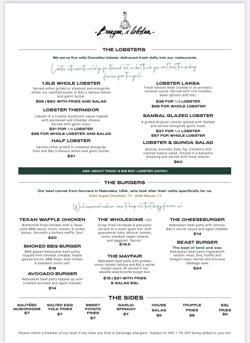 新加坡美食-Raffles Hotel-Burger & Lobster