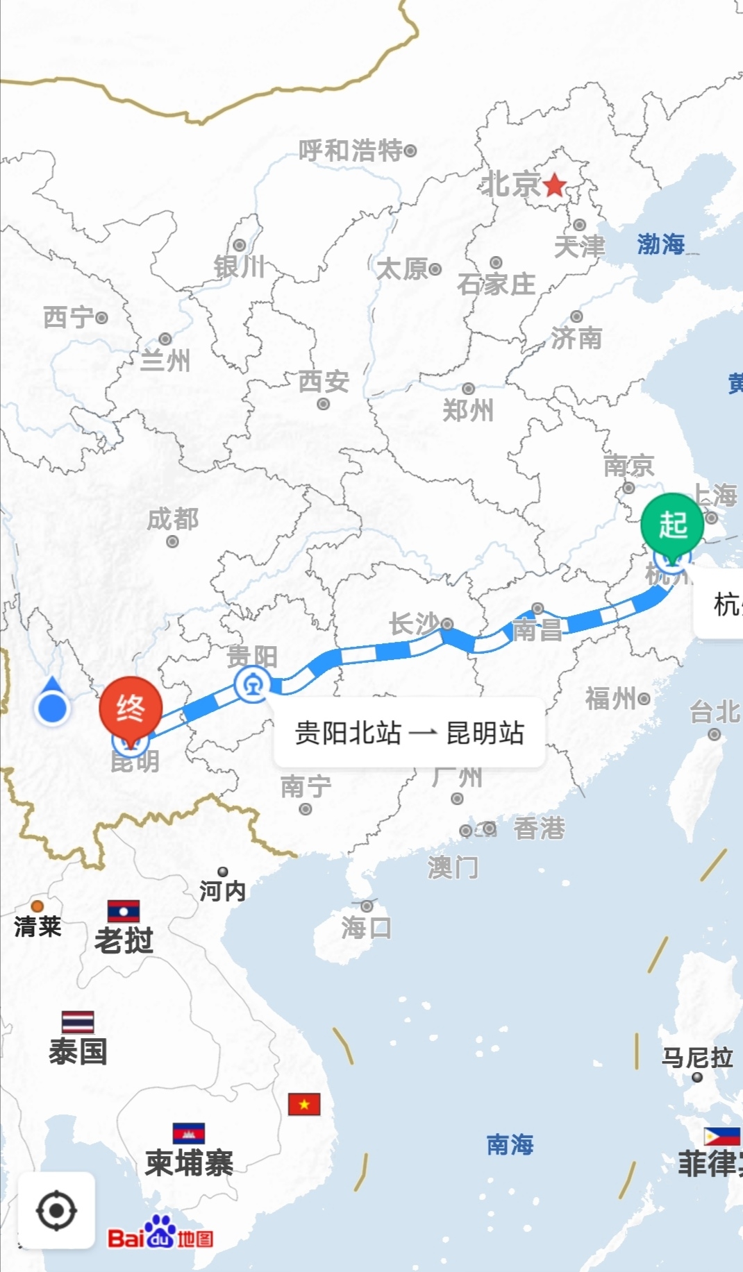昆明的,有两个原因:一是五一的飞机票确实小贵,二是这个高铁的线路真
