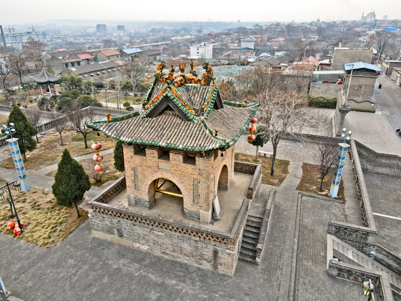 山西省新绛县绛州大堂新绛三楼隋州花园等古迹资料片