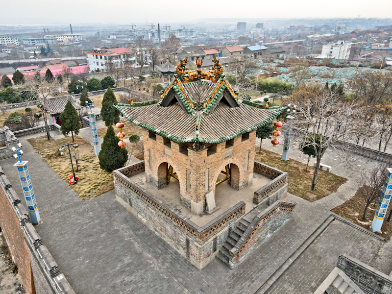 山西省新绛县绛州大堂新绛三楼隋州花园等古迹资料片