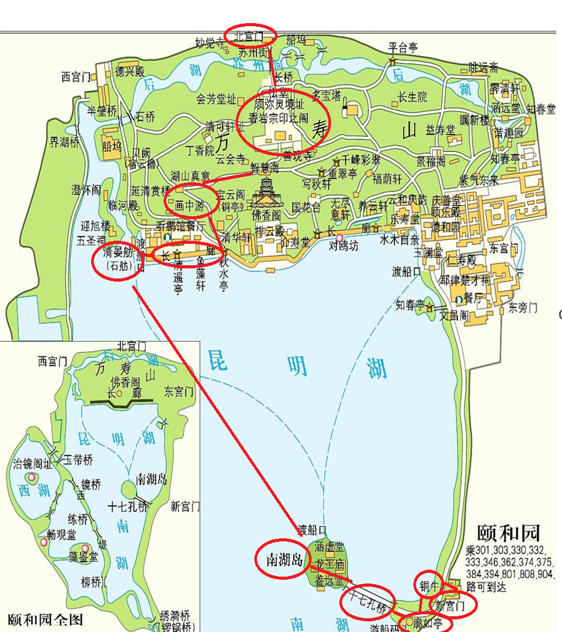 颐和园西门地图图片