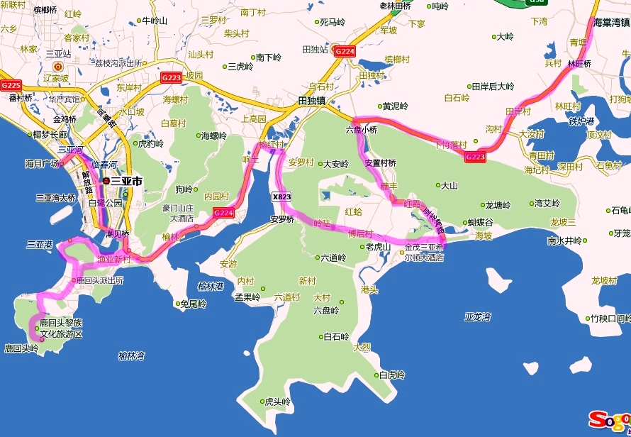 轉帖,環海南島東線騎行路線(沿海岸線版)