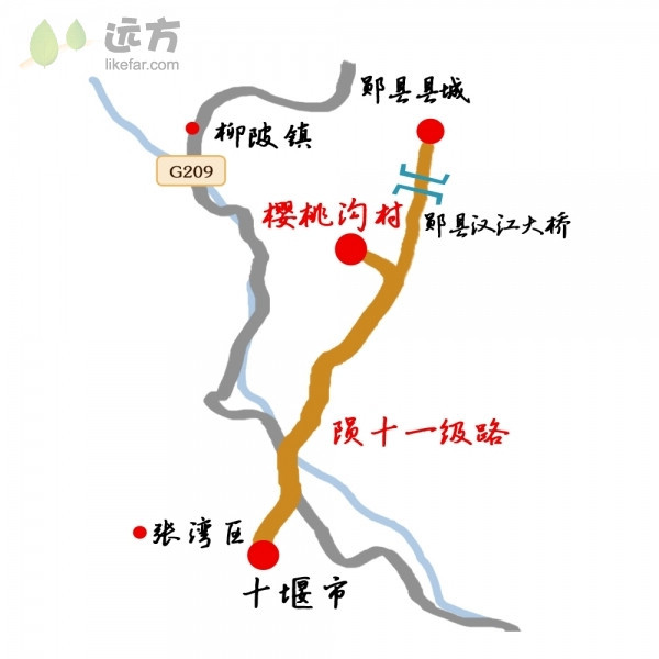 湖北郧县樱桃沟 拥一袭满满的花香入梦