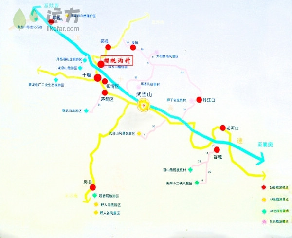 湖北郧县樱桃沟 拥一袭满满的花香入梦