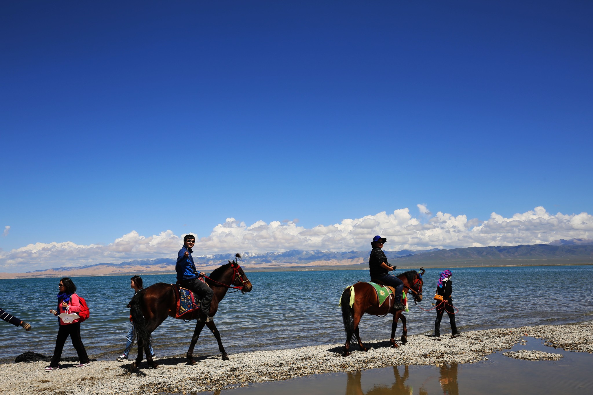 青海湖邊騎馬青海湖邊留影二郎劍進青海湖走進日月山說下行程和路線