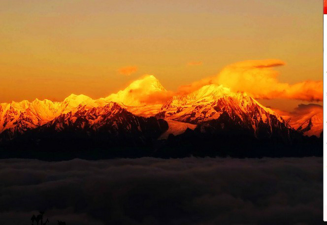 雲海瀑布夕陽伴雪山七彩佛光雲海日出無數次從不同的人嘴裡聽說牛背山