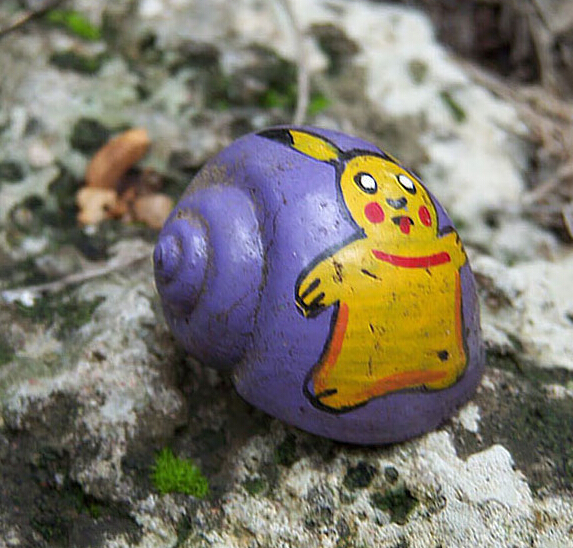 所以我给一个蜗牛的壳上画了颜色……可能人们也会因为注意到蜗牛壳