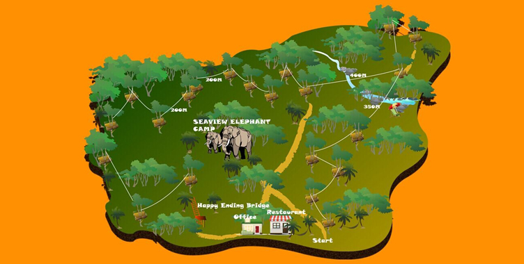 泰国普吉岛天际线冒险丛林飞跃skyline adventure 含餐 赠送纪念t恤