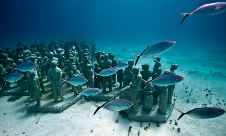 水下也有博物馆走进墨西哥水下雕塑博物馆