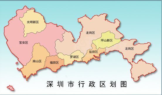 深圳市区划分图图片