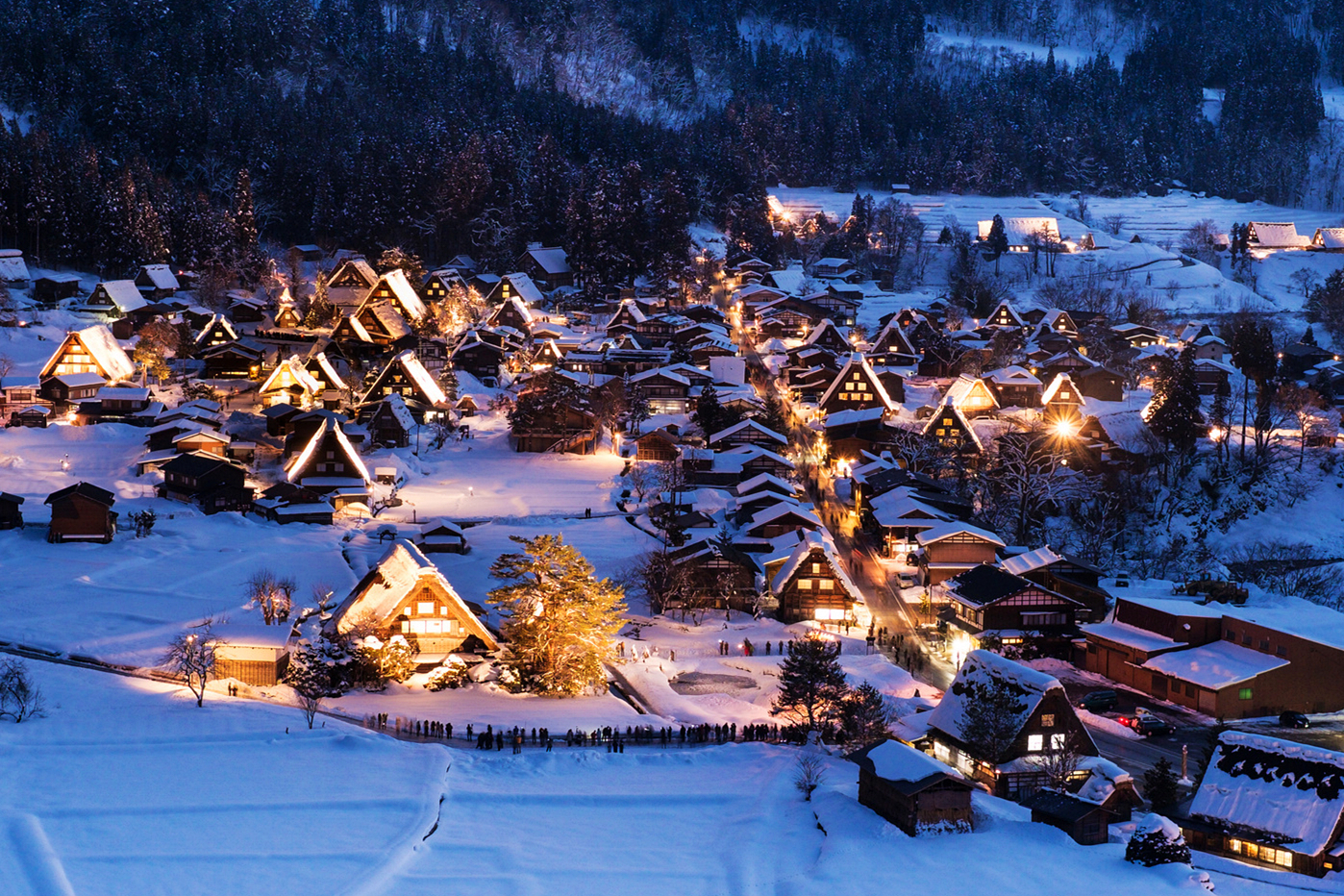 日本世界遗产白川乡亮灯一日游合掌村亮灯仪式梦幻雪景飞驒高山含午餐